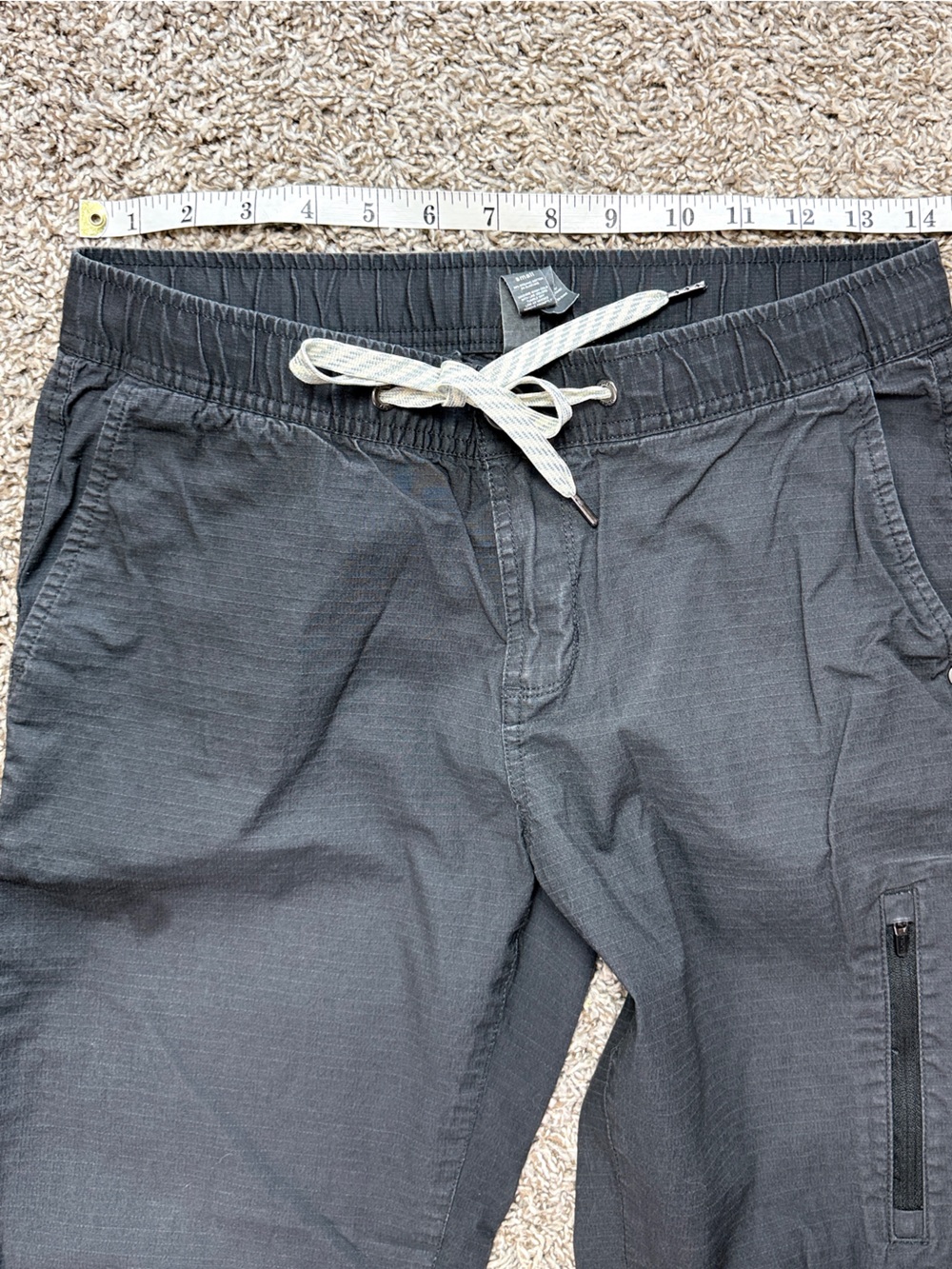 Vuori Ripstop Charcoal Drawstring Casual Pants - Dark Gray - Picture 4 of 7